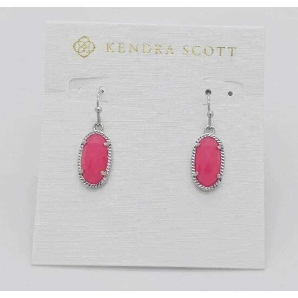 Kendra Scott Lee Silver Drop Earrings In Azalea